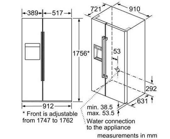 Tủ Lạnh Bosch HMH.KAD92SB30 2 Cánh Side By Side Series 8 - Bếp Việt Pro