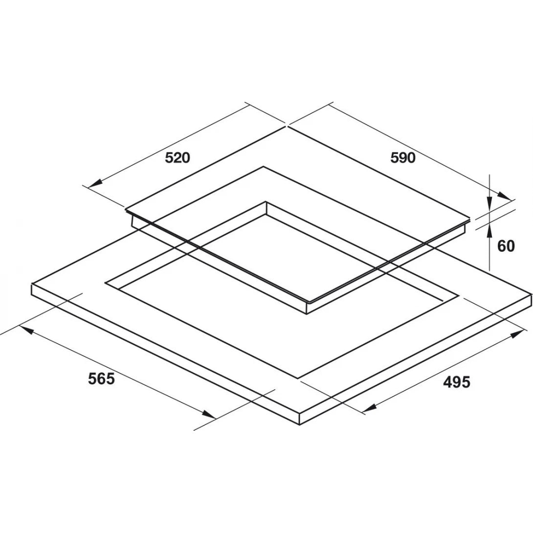 Bếp Từ Hafele HC-I6032B 533.09.901 3 Vùng Nấu 590x520mm