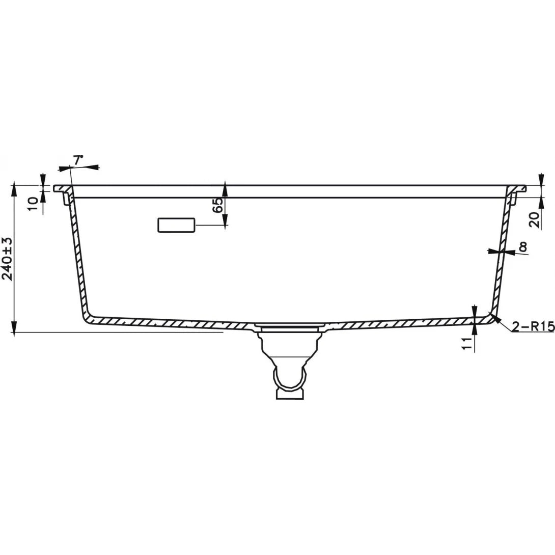 Chậu Bếp Đá Hafele HS22-GEN1S90M 577.25.430 Một Hộc Màu Kem 710x510 mm