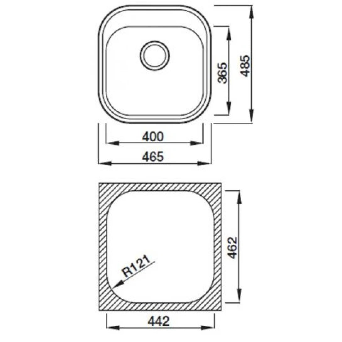 Chậu Bếp Hafele HS19-SSN1R50 567.23.083 Một Hộc Inox 304