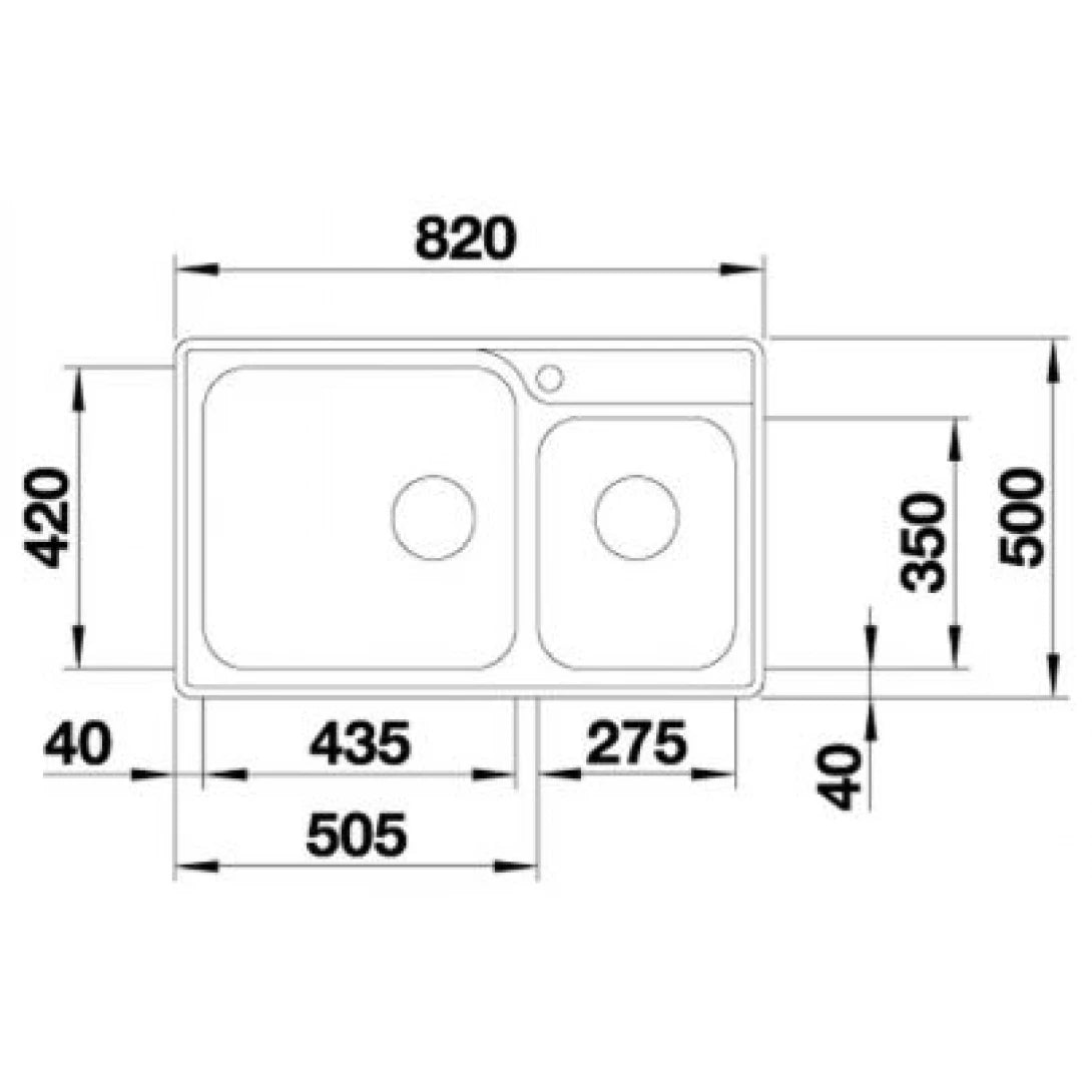 Chậu Bếp Hafele Blanco - LEMIS XL 8-IF 570.27.189 Hai Hộc Inox 304 - Bếp Việt Pro