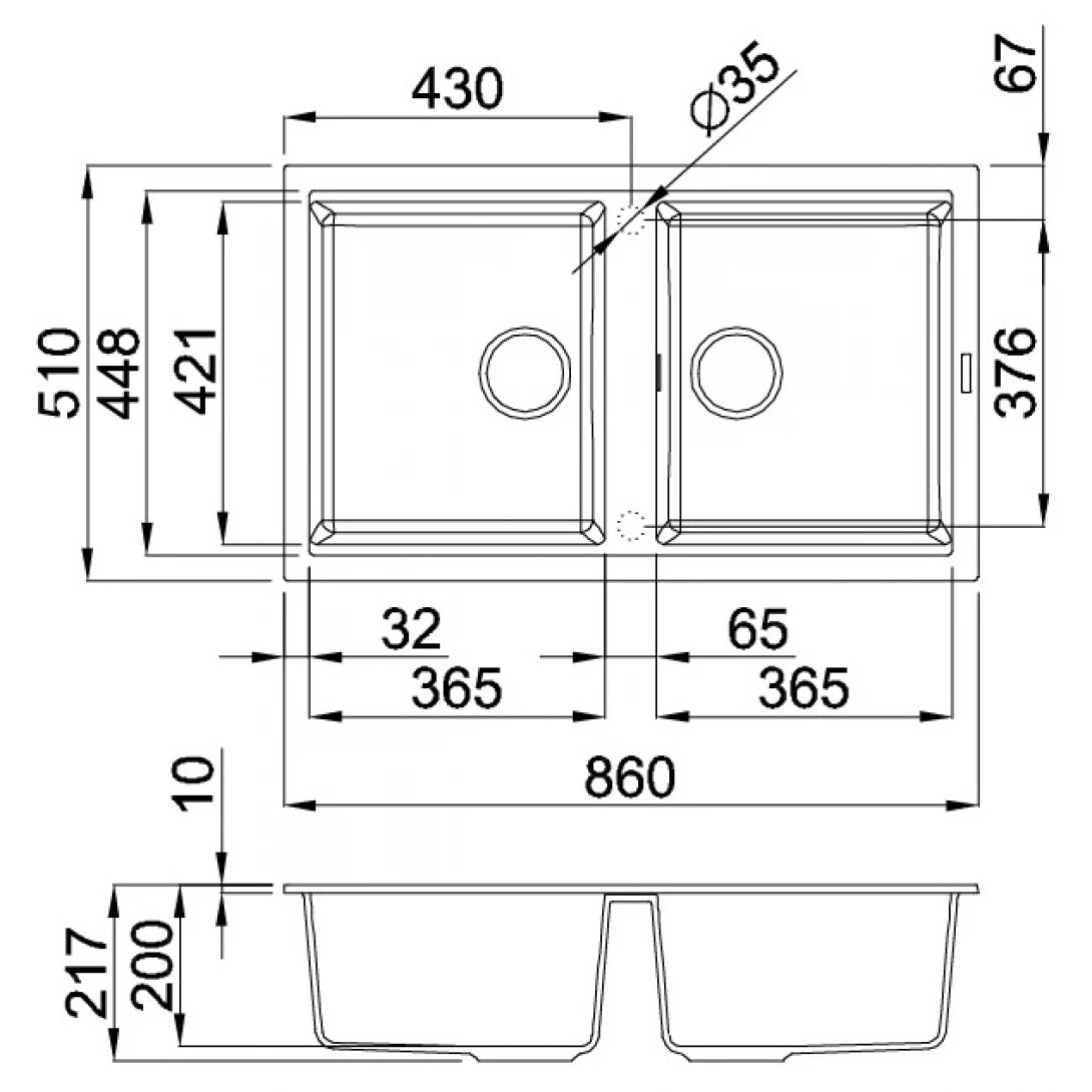 Chậu Đá Rửa Chén Malloca NERO G-45040