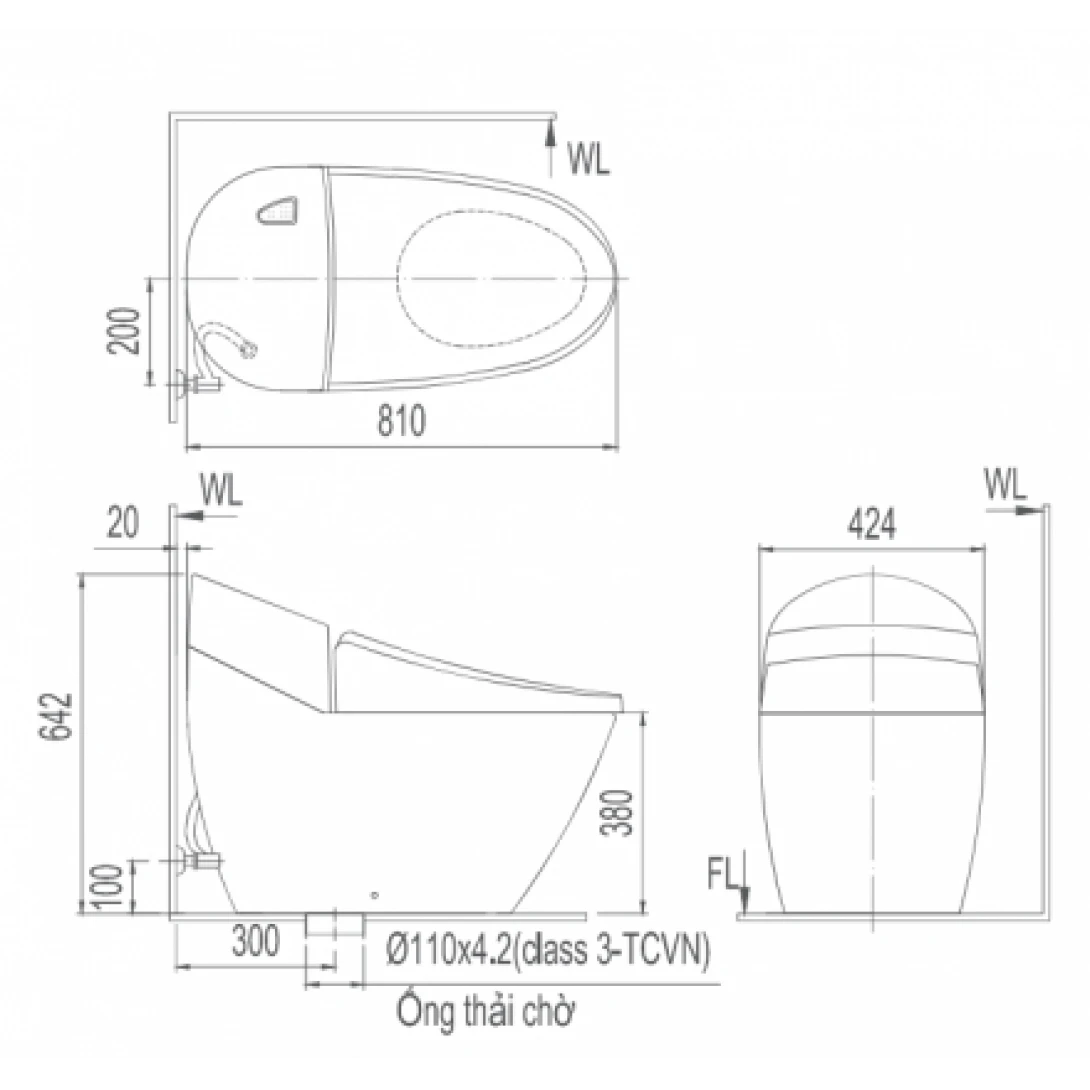 Bồn Cầu Nắp Điện Tử INAX AC-2700/CW-KB22AVN