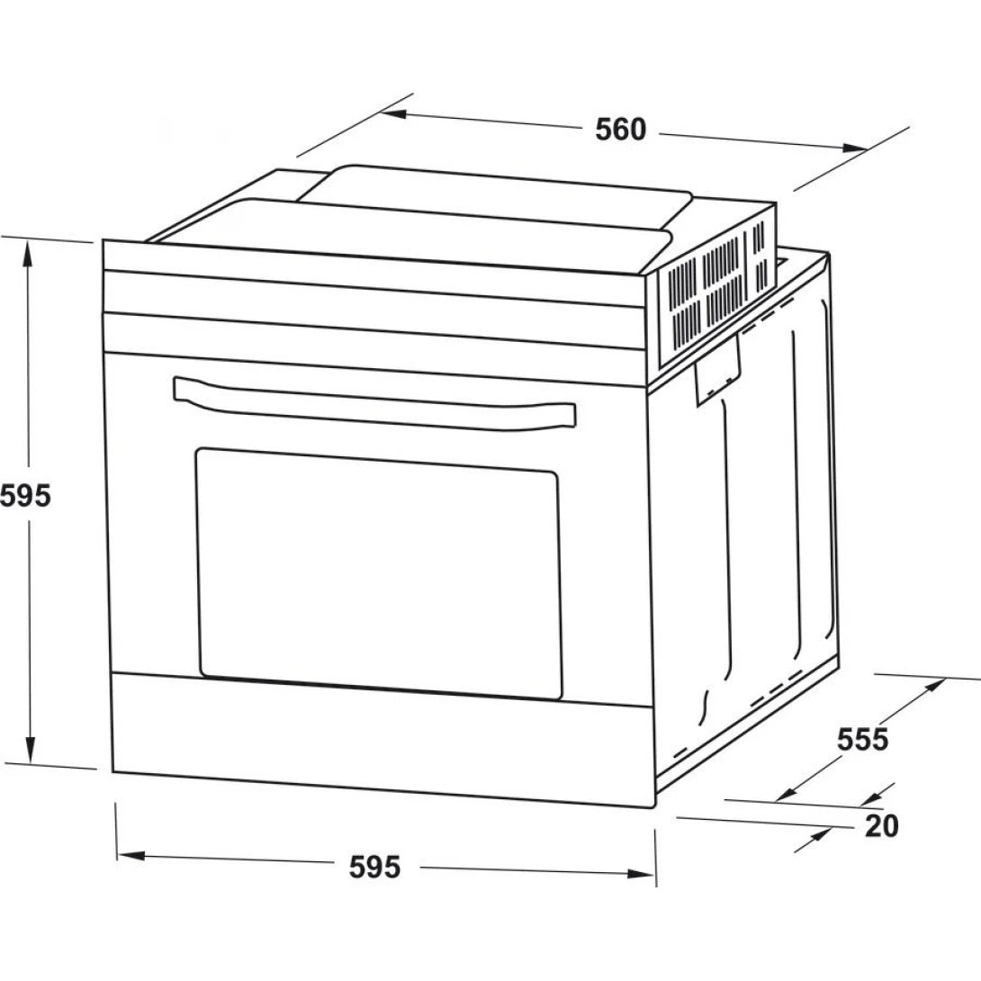 Lò Nướng Hafele HO-2KT65A 538.61.441 Lắp Âm 60cm 65 Lít Series 200