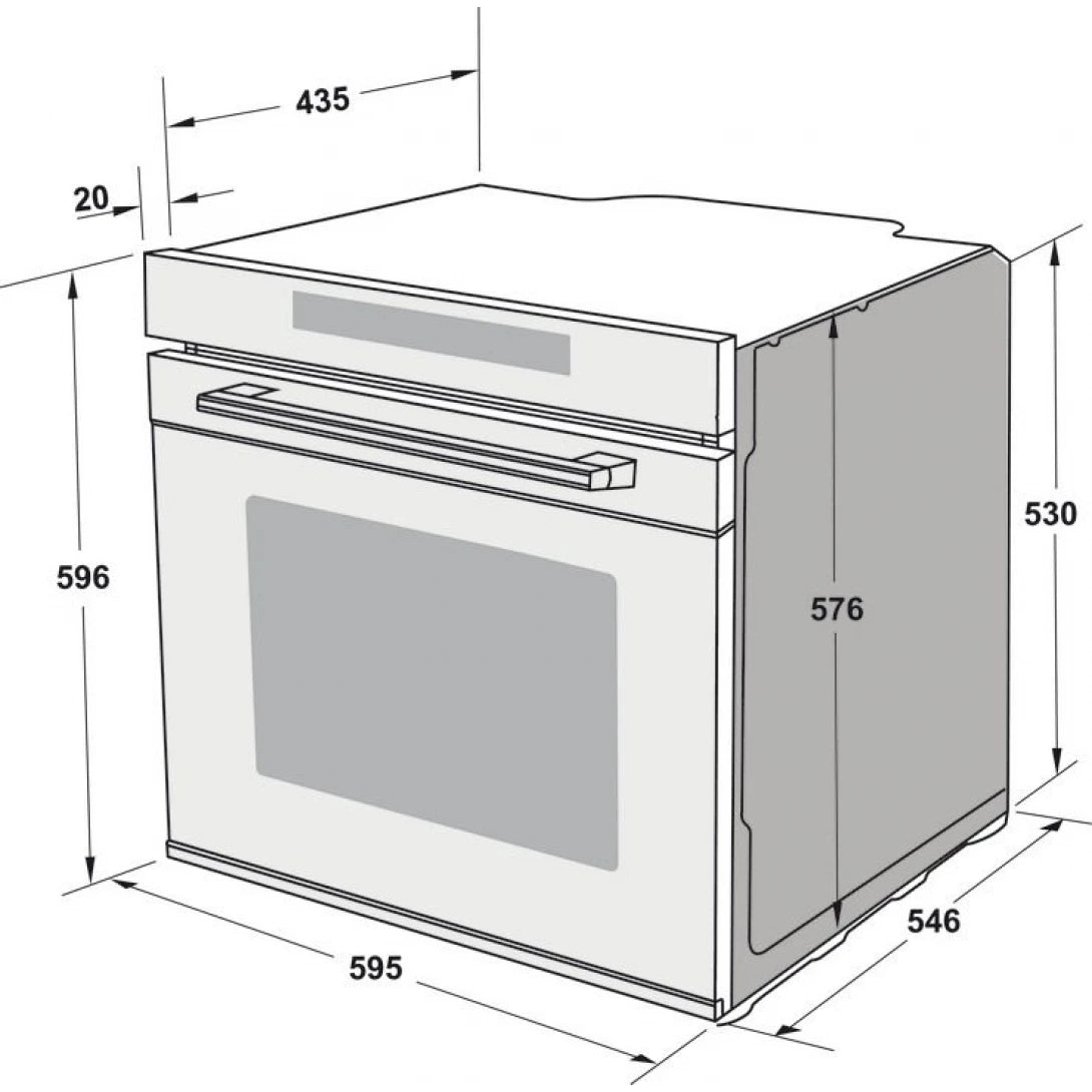 Lò Nướng Hafele HSO-8T72A 538.61.461 Lắp Âm 60cm 72 Lít Series 800 Âm Tủ