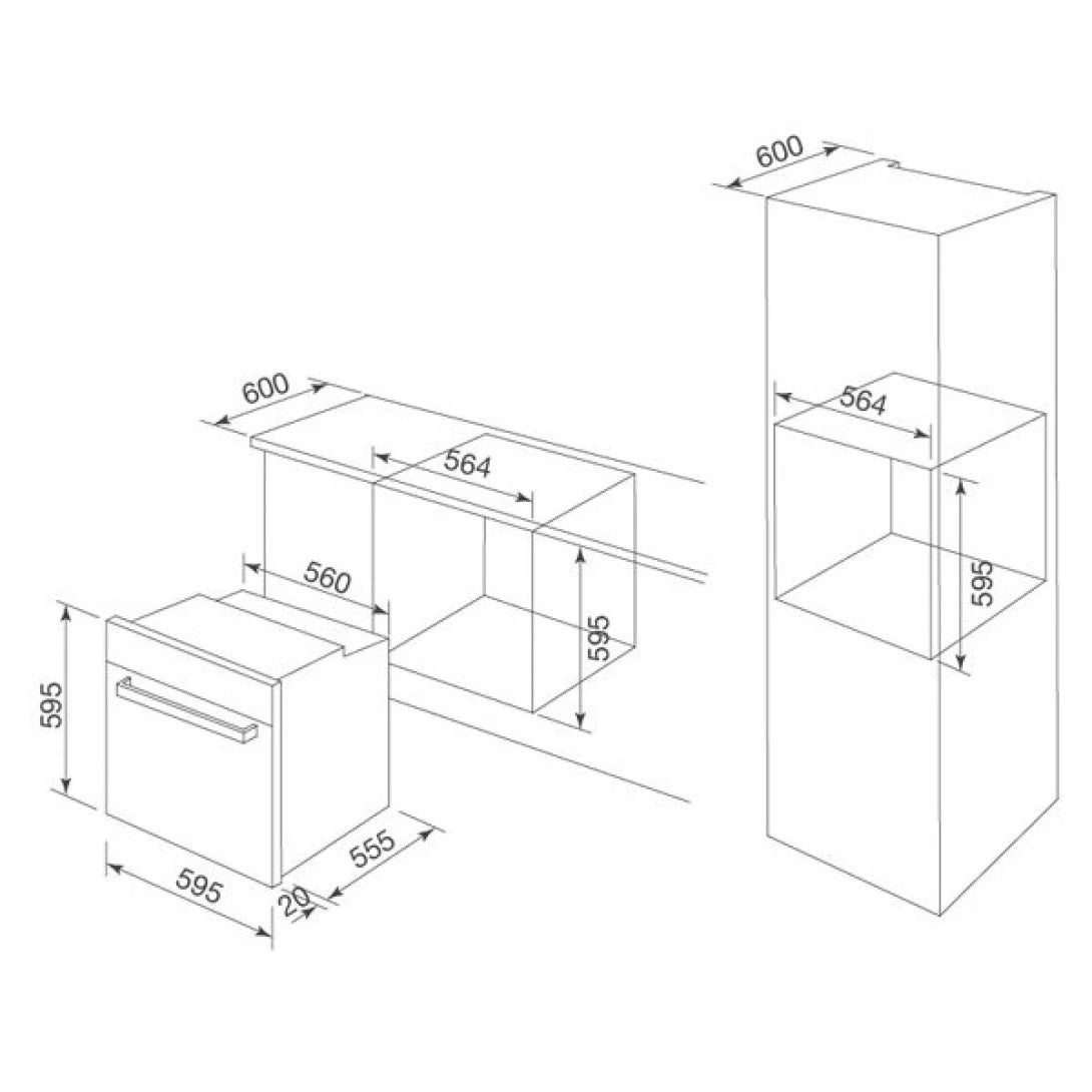 Lò Nướng Kết Hợp Vi Sóng Malloca MOV-72 CB Âm Tủ