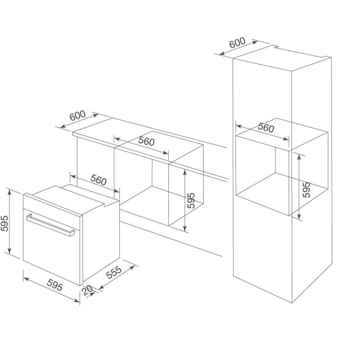 Lò Nướng Malloca MOV-659 MCB Âm Tủ