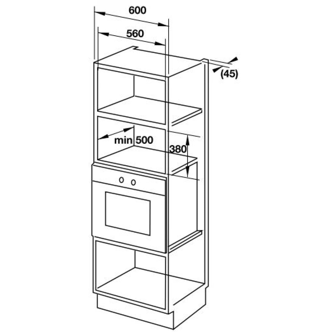 Lò Vi Sóng Kết Hợp Nướng Hafele FMI325X 536.34.161 Lắp Âm 26L