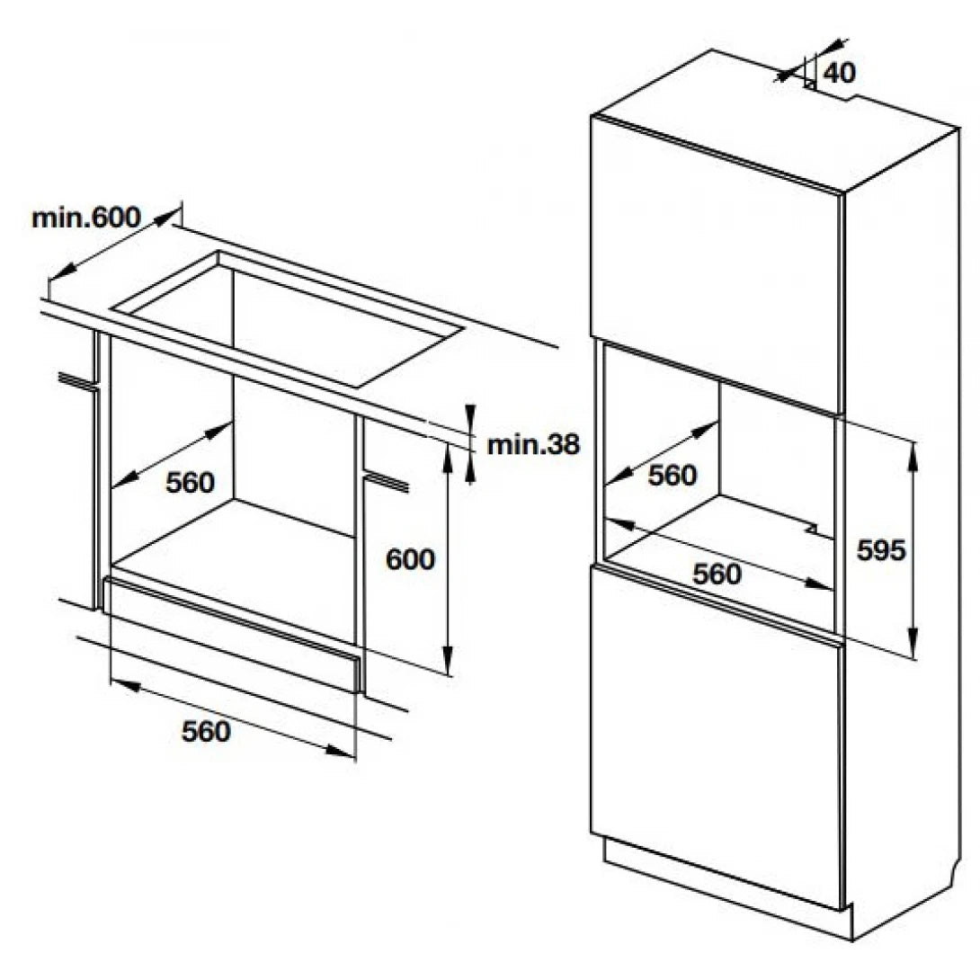 Lò Nướng Hafele HO-K60B 534.05.581 Lắp Âm