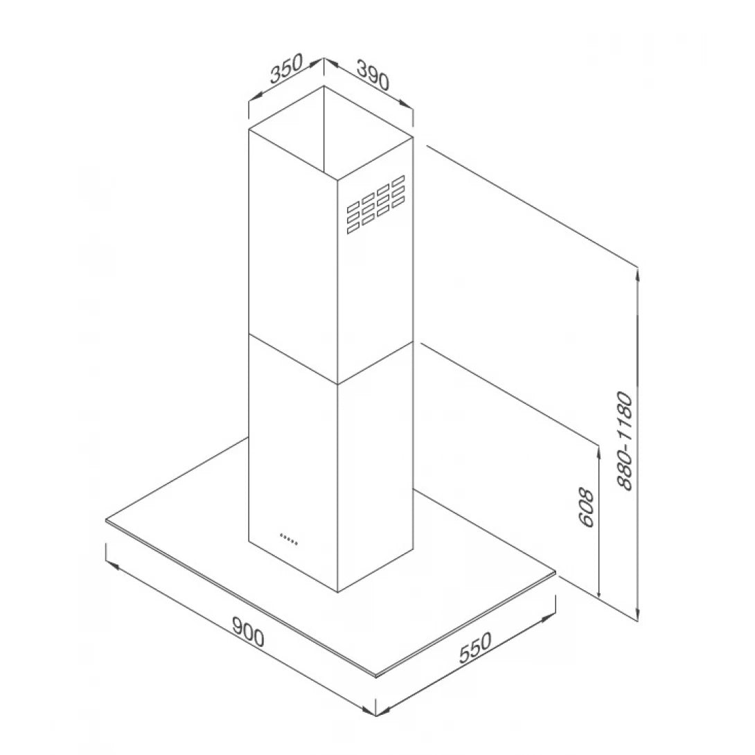 Máy Hút Khói Khử Mùi Malloca MC-9053 ISLA Lắp Đảo