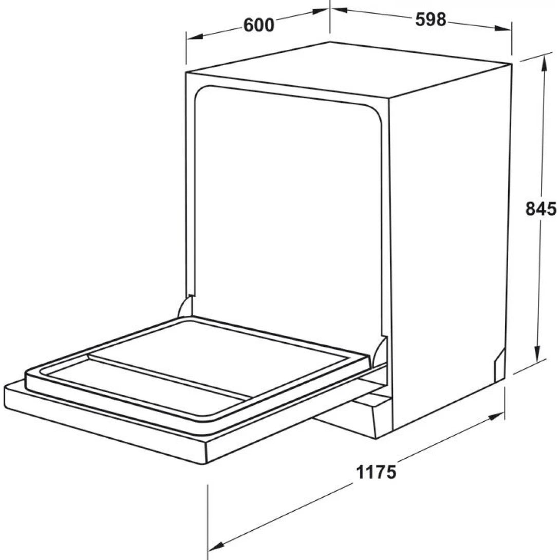 Máy Rửa Chén Hafele HDW-F60EB 538.21.310 Độc Lập Màu Đen 14 Bộ