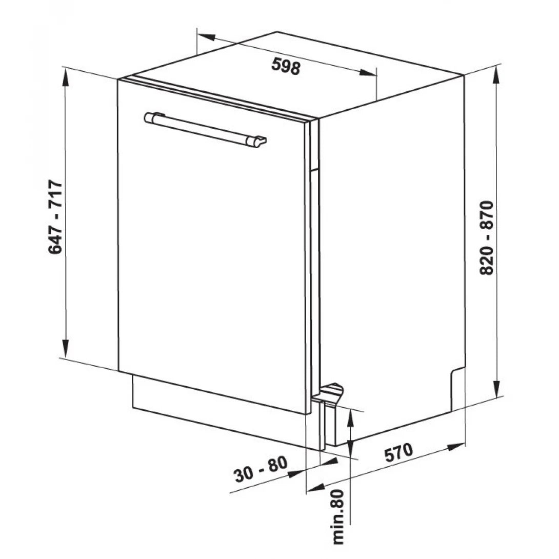 Máy Rửa Chén Âm Toàn Phần Hafele HDW-FI60D 533.23.320