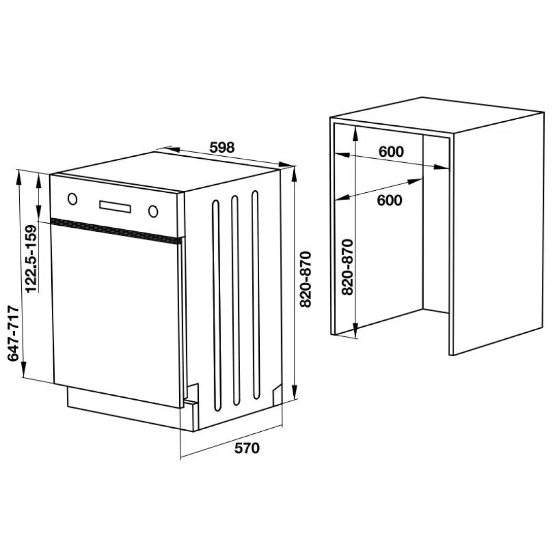 Máy Rửa Chén Bán Phần Hafele HDW-HI60B 533.23.210