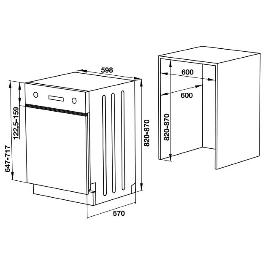 Máy Rửa Chén Bán Phần Hafele HDW-HI60C 533.23.120