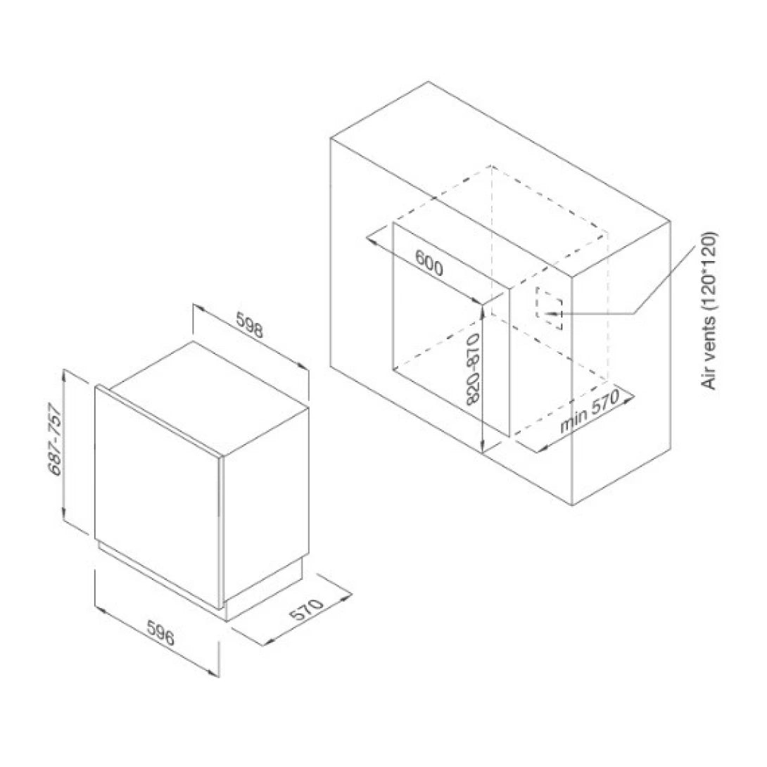 Máy Rửa Chén Malloca MDW14-B09FI Âm Tủ