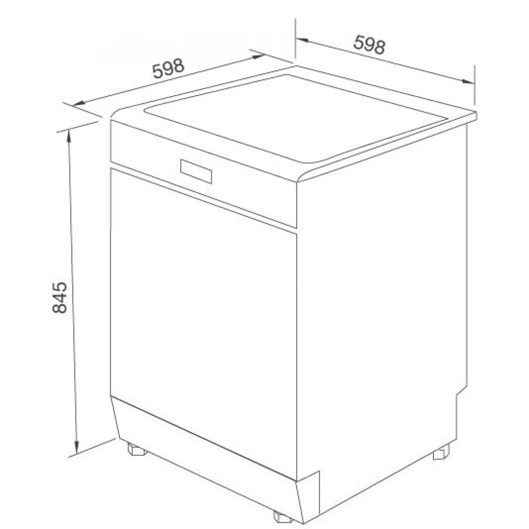 Máy Rửa Chén Malloca MDW14-BS10TFT Đứng Độc Lập