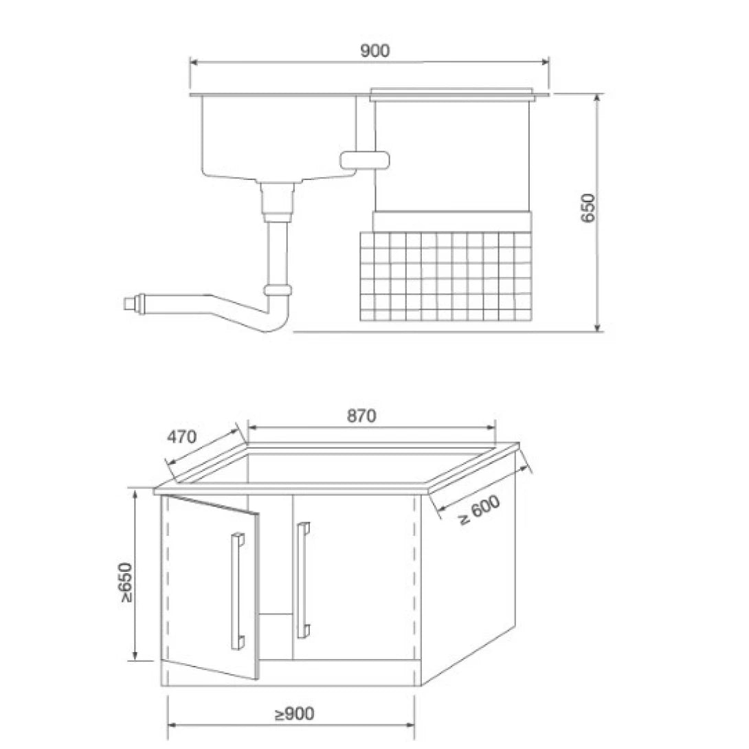 Máy Rửa Chén Tích Hợp WQP6-890F4 Malloca