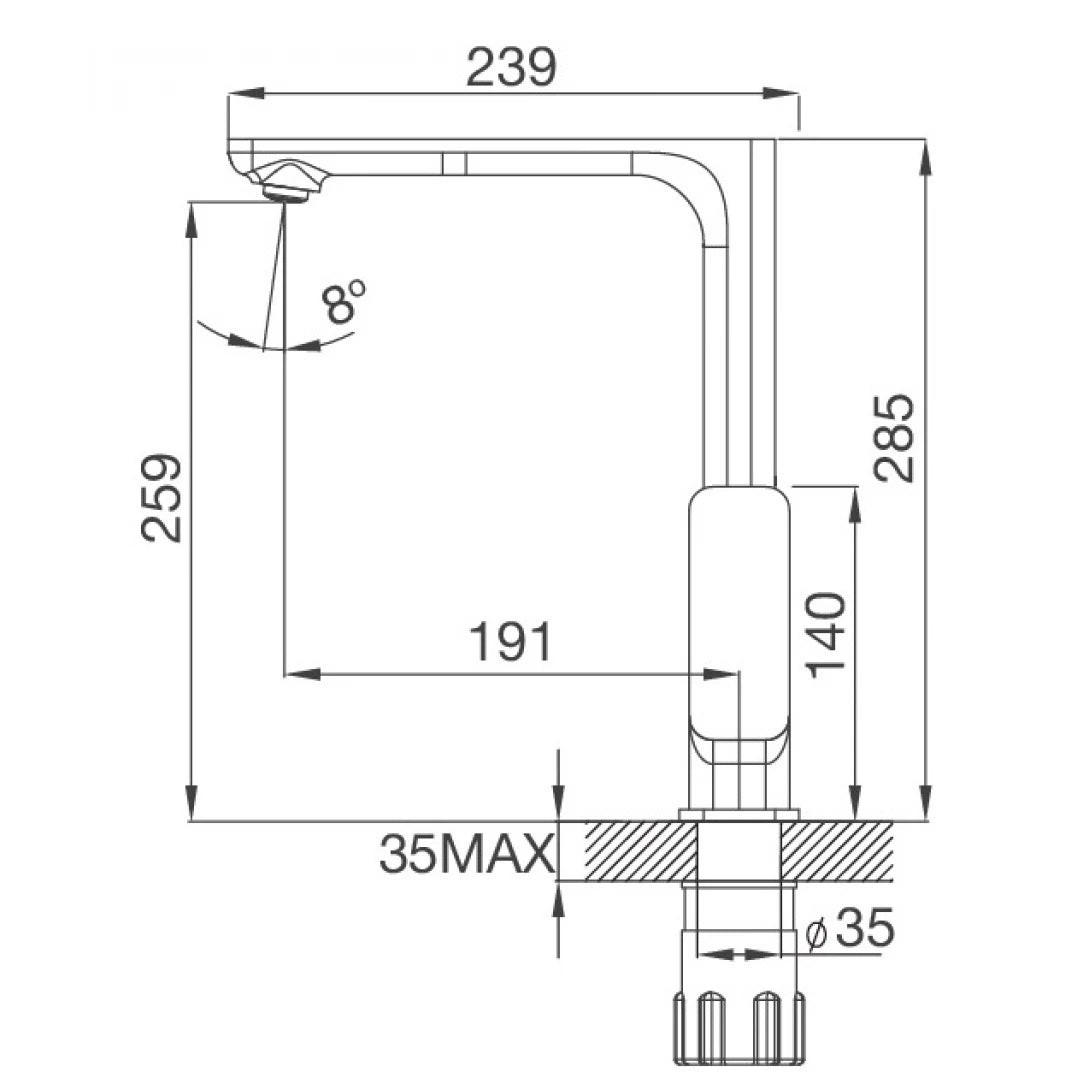 Vòi Bếp Inox Malloca K289C Nóng Lạnh