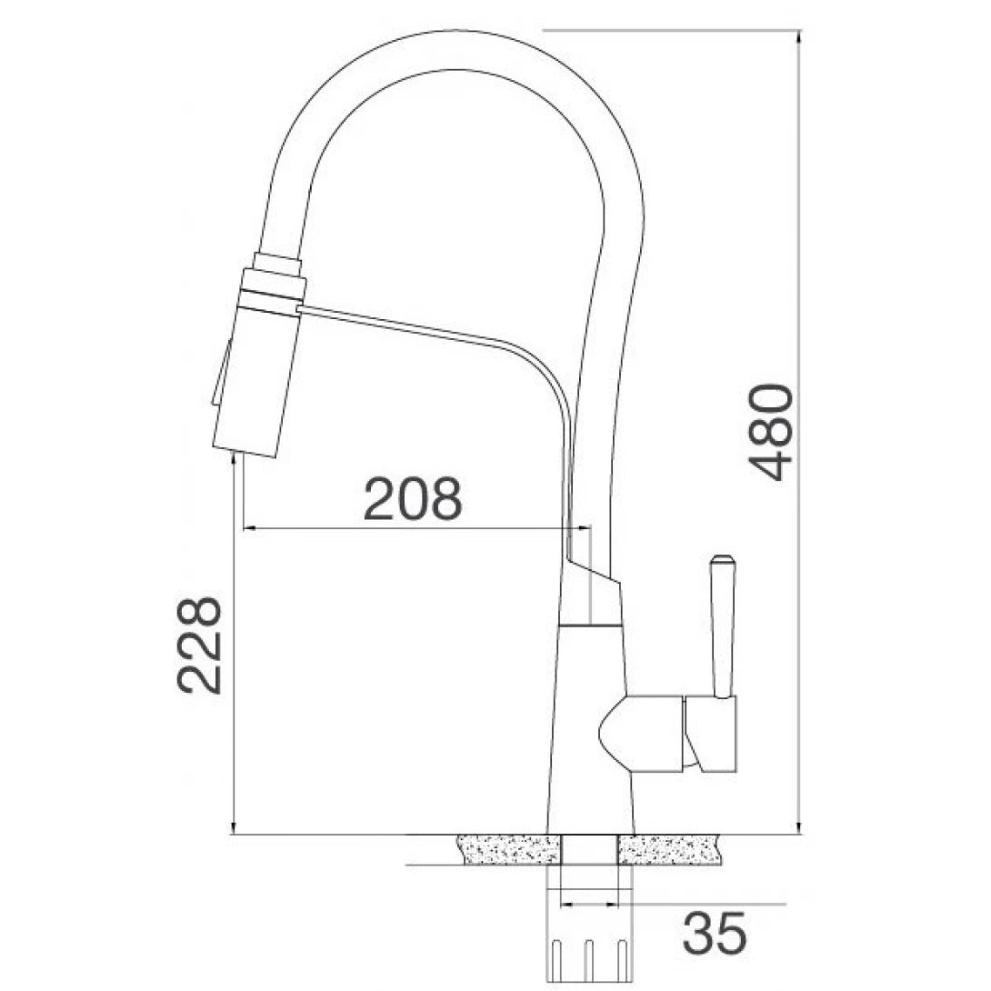 Vòi Bếp Rút Dây Malloca K596S Nóng Lạnh