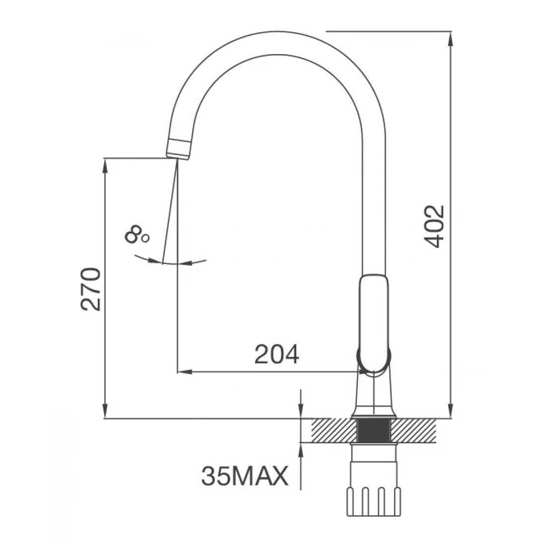 Vòi Bếp Malloca K77C Nóng Lạnh