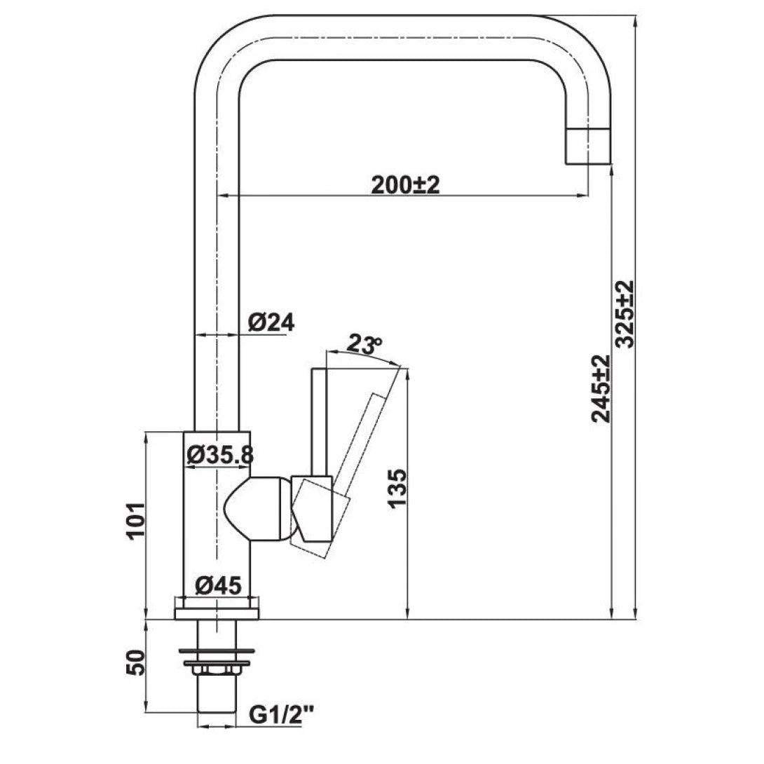 Vòi Bếp Hafele HT21-CC1F245U 577.55.260 Lạnh