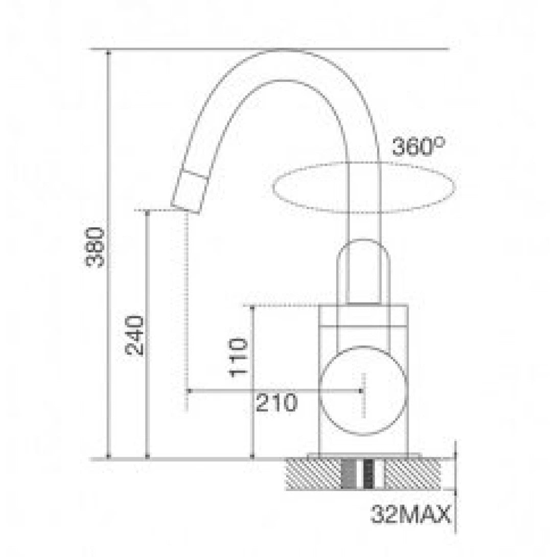 Vòi Bếp Malloca K119T1 Nóng Lạnh