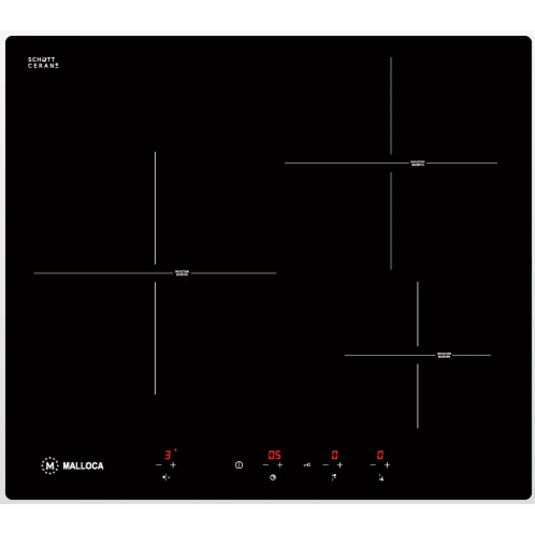 Bếp Điện Từ Malloca MI 593 BN Mặt Kính 3 Vùng Nấu - Bếp Việt Pro