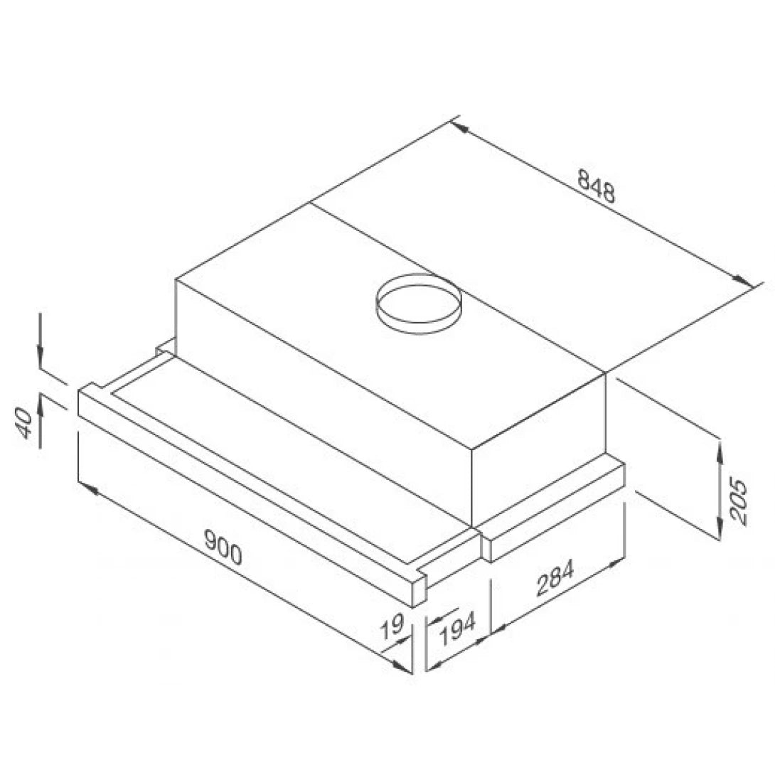 Máy Hút Khói Khử Mùi Malloca MH 90SMC Âm Tủ Rộng 90cm