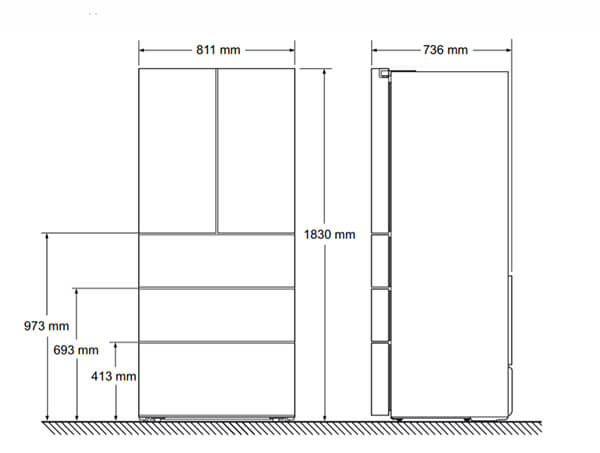 Tủ Lạnh Bosch KFN86AA76J 5 Cánh Side By Side - Bếp Việt Pro