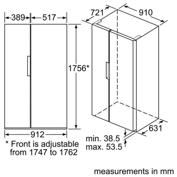 Tủ Lạnh Bosch HMH.KAN92VI35O 2 Cánh Side By Side Series 4 - Bếp Việt Pro